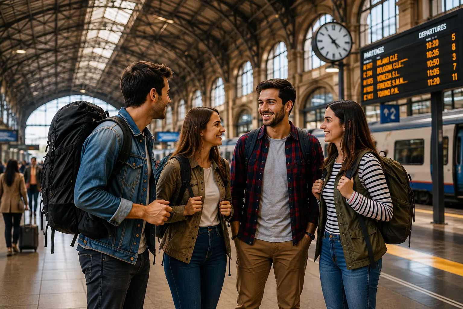 Gruppo in stazione